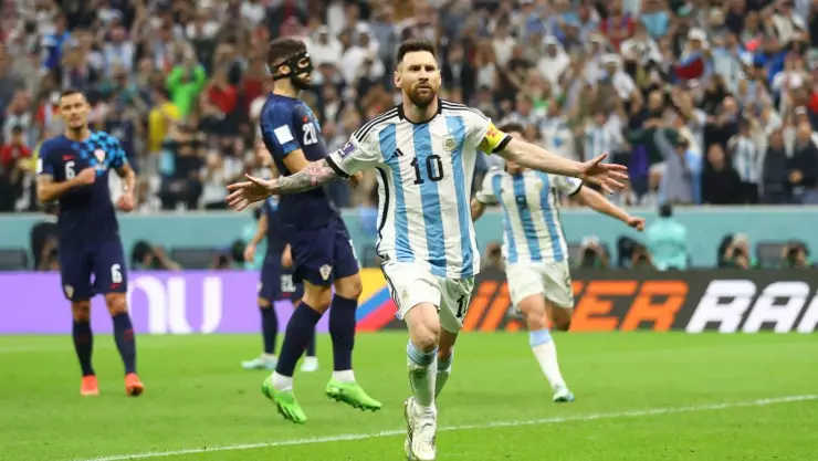 Lionel Messi festeja su gol