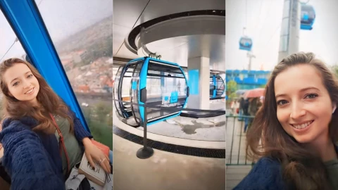 Rusa se pasea por el nuevo Cablebús de la CDMX, esto fue lo que opinó