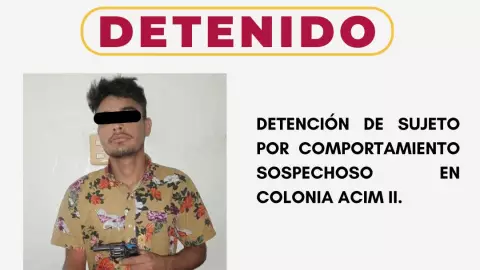 Umán- Sujeto armado con presunto comportamiento sospechoso es detenido por la policía