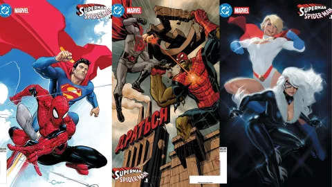 Portadas de Superman y Spider-Man