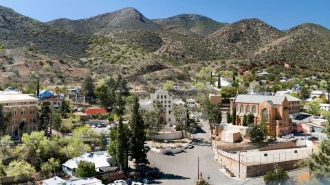 una vista panorámica de Bisbee, Arizona.