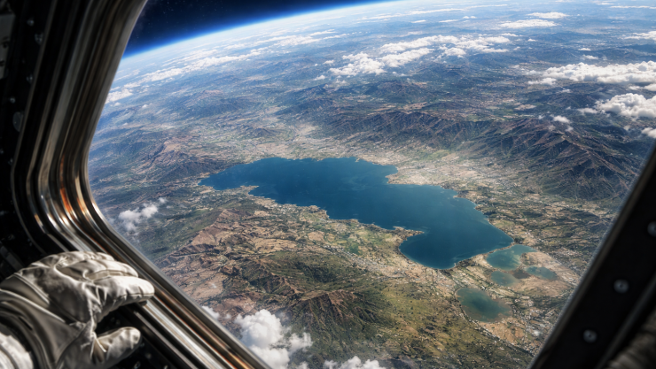 Lago de Chapala desde el espacio