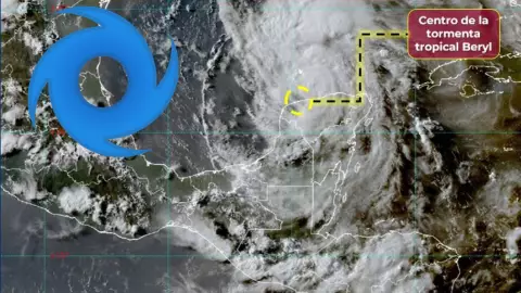 Tormenta Tropical Beryl está por dejar Yucatán; se volverá a intensificar como huracán