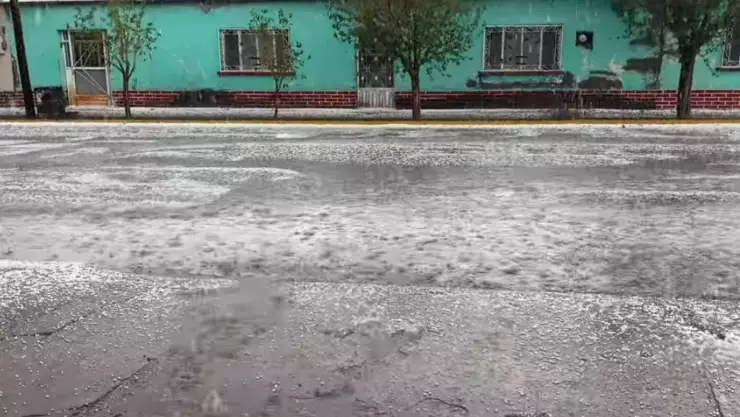 caída de granizo en Rosales