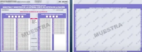 Boletas elección judicial