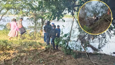 Mujer muerta en puente del sur de Veracruz