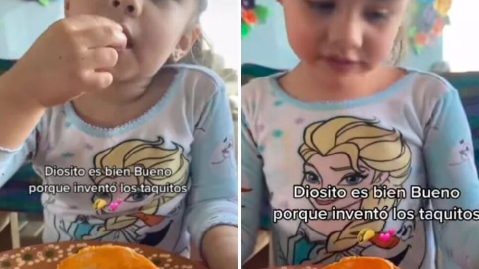 VIDEO: Niña agradece a Dios por inventar los taquitos