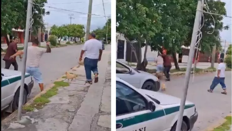 ¡Sacaron el fierro! Exhiben en VIDEO de riña en plena calle de Cancún.jpg