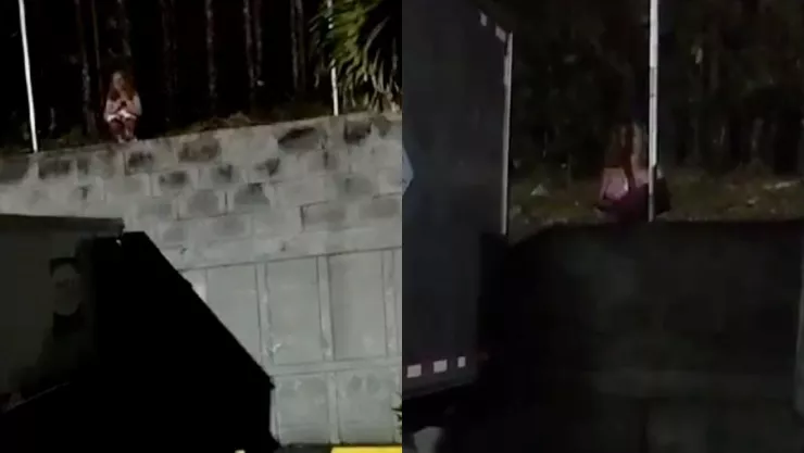 Vigilantes captan aterradora figura de una mujer en un panteón