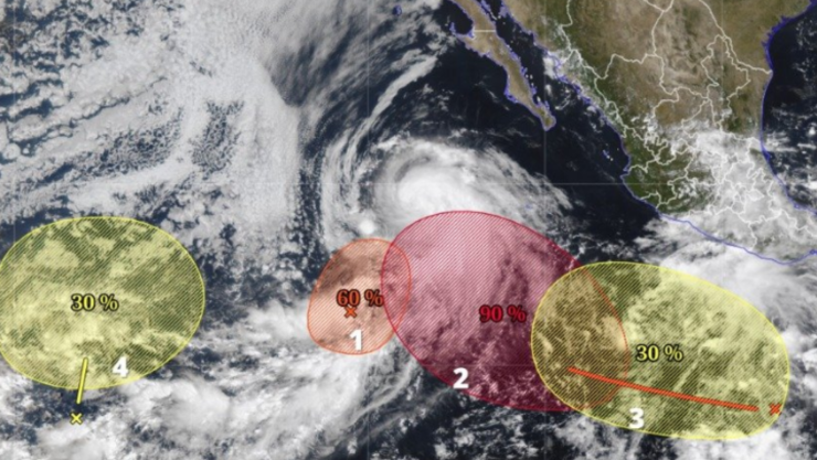 Pacífico bajo vigilancia: Conagua monitorea 4 zonas de baja presión; una alcanza 90%