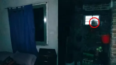 Joven capta cara extraña