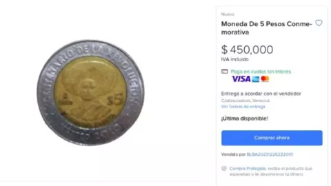Moneda de 5 pesos