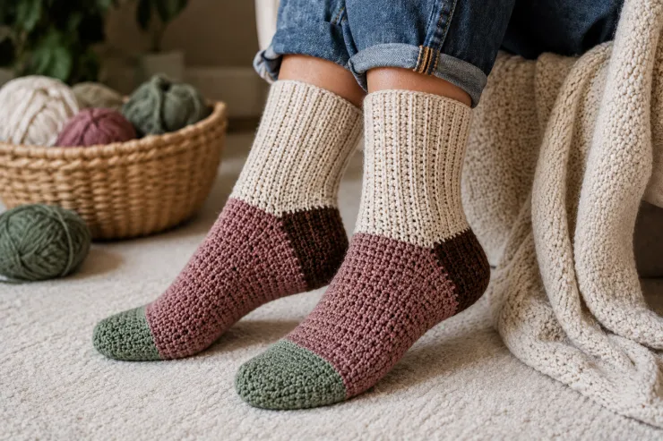 Calcetines con detalles invernales