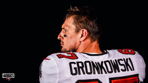 Rob Gronkowski y Tom Brady en Tampa Bay Buccaneers