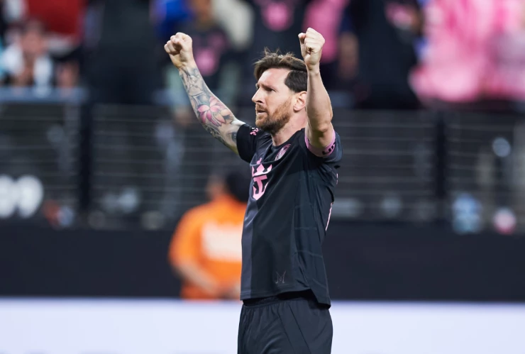 Lionel Messi celebra con el Inter de Miami