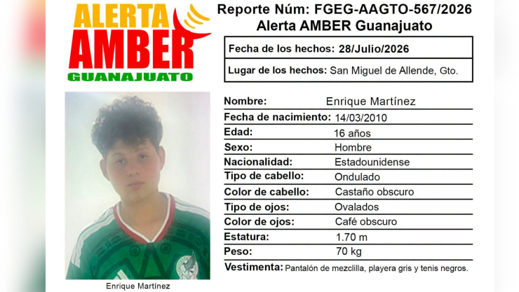 Alerta Amber Guanajuato hoy