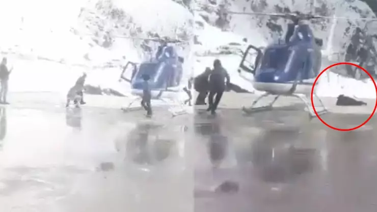 VIDEO: Murió golpeado por hélice de helicóptero por tomarse una selfie
