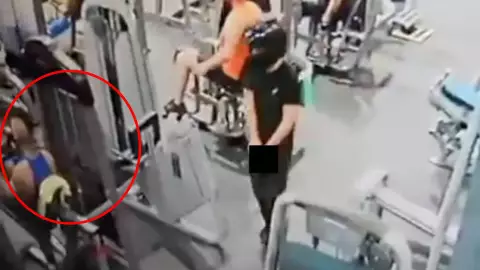 IMÁGENES FUERTES: Matan a hombre dentro de gimnasio y momento queda grabado