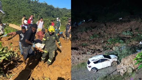 VIDEO: Deslave en Colombia sepulta varios autos y deja decenas de muertos