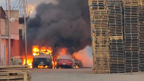 Incendio en la Vía Corta a Santa Ana hoy 1 de enero de 2025