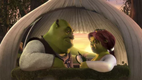 Shrek y Fiona recien casados