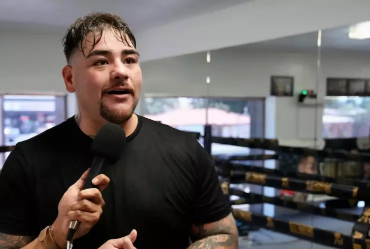 Andy Ruiz en entrenamiento para pelea ante Luis Ortiz