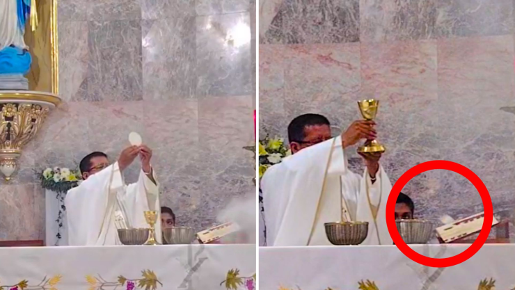 Video de hostias que se mueven solas en misa