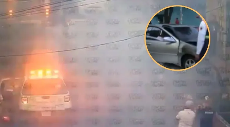 Incendio de auto en Colonia Guerrero deja un lesionado en CDMX