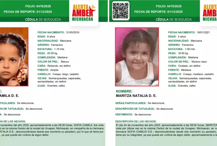 Desaparecidos Michoacán ¿Quiénes son Sofía Camila y Maritza Natalia y qué sabemos de su desaparición en Uruapan.png