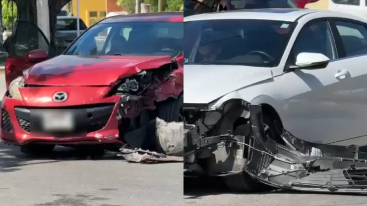 Aparatoso CHOQUE en la Alcalá Martín en Mérida deja autos con severos destrozos; ¿Hay heridos?