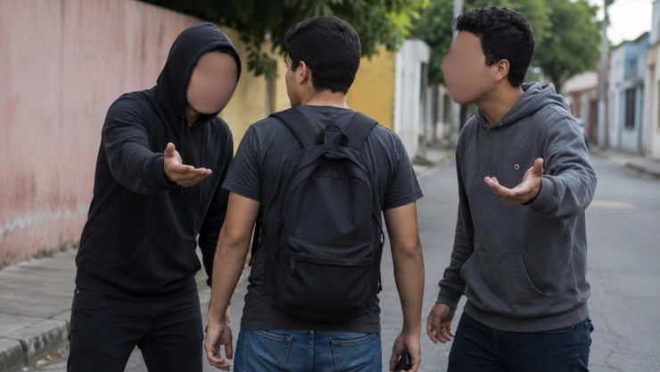 Iba por la calle y lo interceptaron para quitarle TODO su dinero en Umán; hay dos detenidos