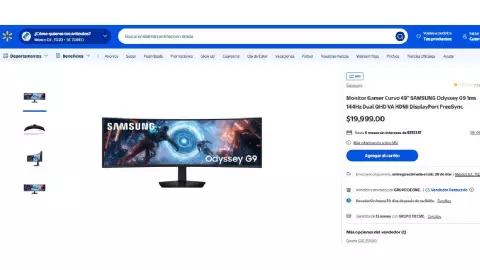 Walmart Monitor Gamer Curvo 49" SAMSUNG Odyssey 