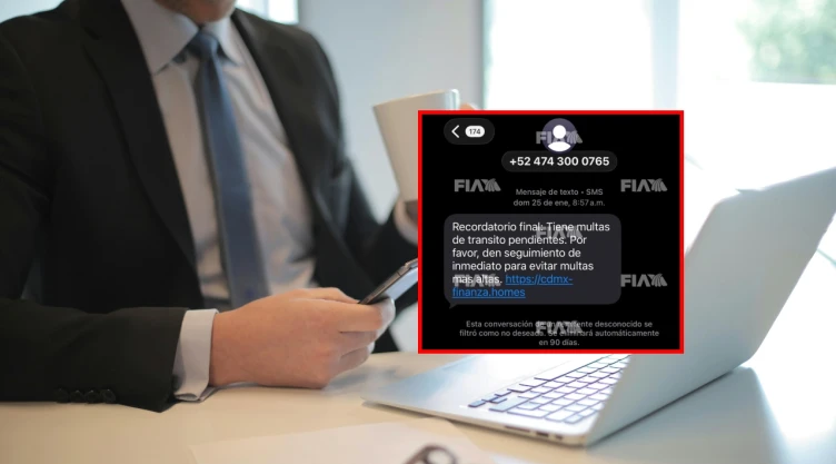 Buscan robar información con mensajes SMS sobre pagos de falsas multas de tránsito.