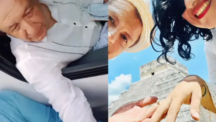 Joven le pide matrimonio a su novia frente a AMLO.