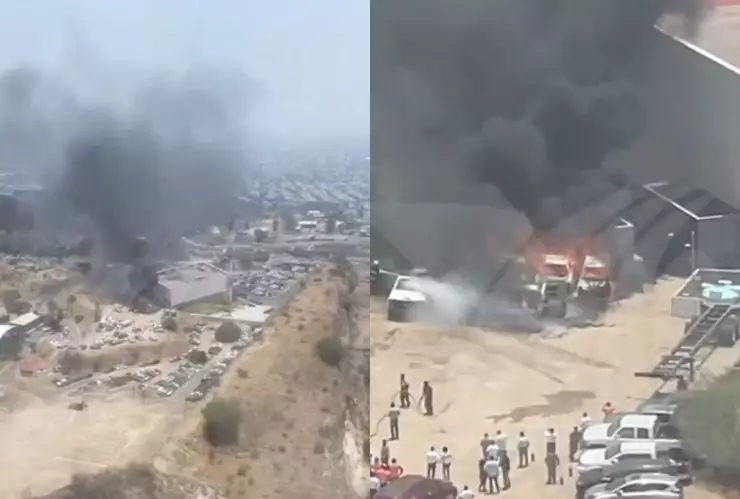 VIDEO: 7 autos de la Fiscalía de Querétaro se incendian en el edificio central