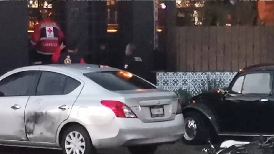 Lugar de atentado con explosivo en Salamanca, Guanajuato