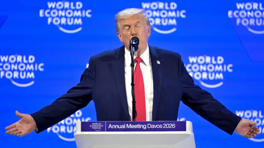 Donald Trump en el Foro Mundial de Davos en Suiza.