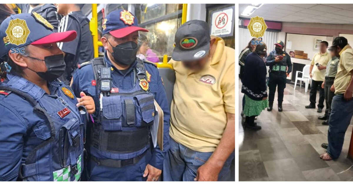 Extraviado Policías ayudan a un abuelito extraviado en el Metro CDMX