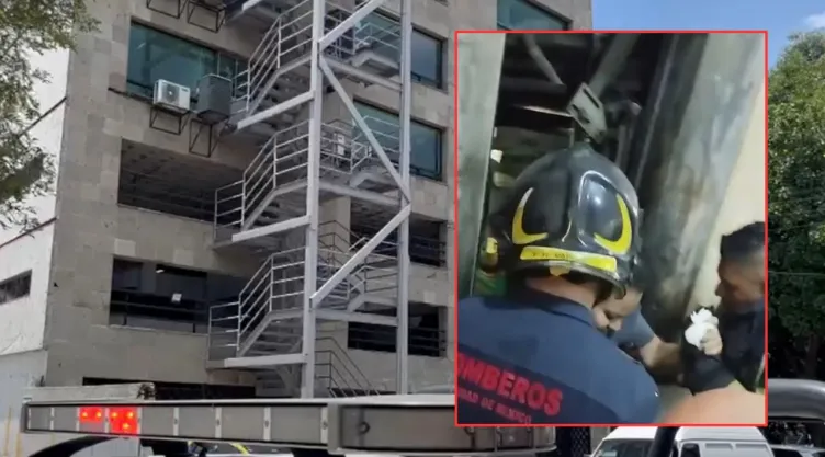 Cae elevador con 6 personas en edificio de la Obrera; se desplomó del 5° piso