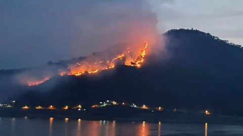cuatro incendios forestales en Valle de Bravo