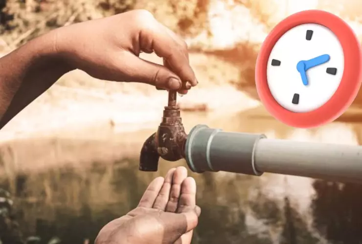 Hora del corte del agua