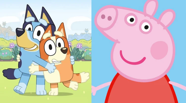 Bluey y Peppa Pig