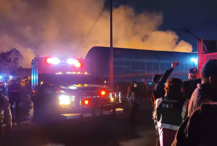 Incendio en Centra de Abastos de Iztapalapa