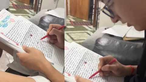 Novio corrige faltas de ortografía.