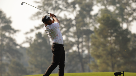 Sebastián Muñoz durante la segunda ronda del Masters