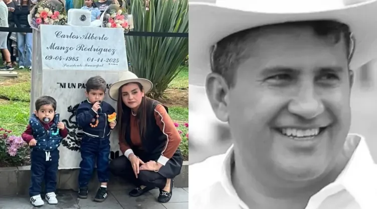 Carlos Manzo: Develan placa y sombrero de mármol en el sitio exacto donde lo asesinaron