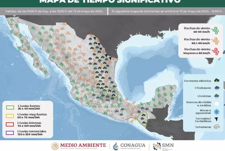 Clima en México hoy 13 de mayo, ¿lloverá hoy?