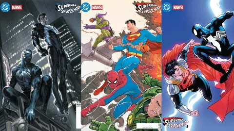 Portadas alternativas del cómic de Superman y Spider-Man