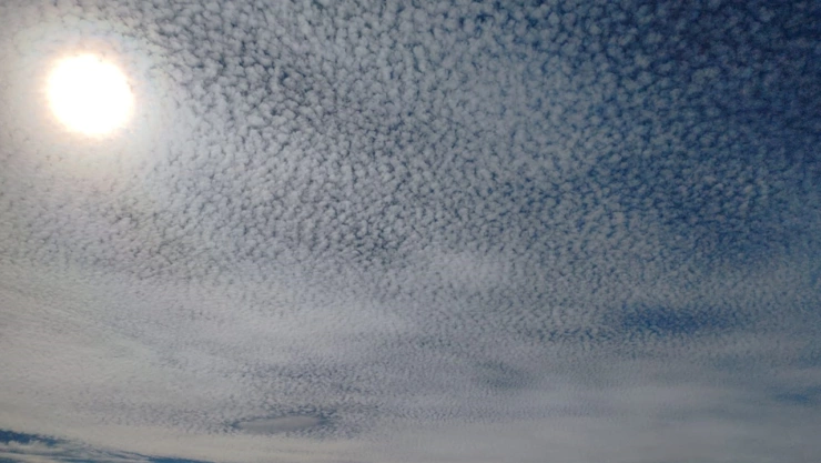cielo aborregado en puebla hoy