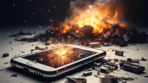 Explosión de celular.
